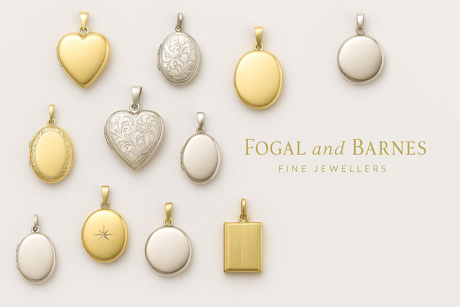 Gold and Silver Lockets Fogal and Barnes fine jewellers of Harrogate, Mothers day lockets
