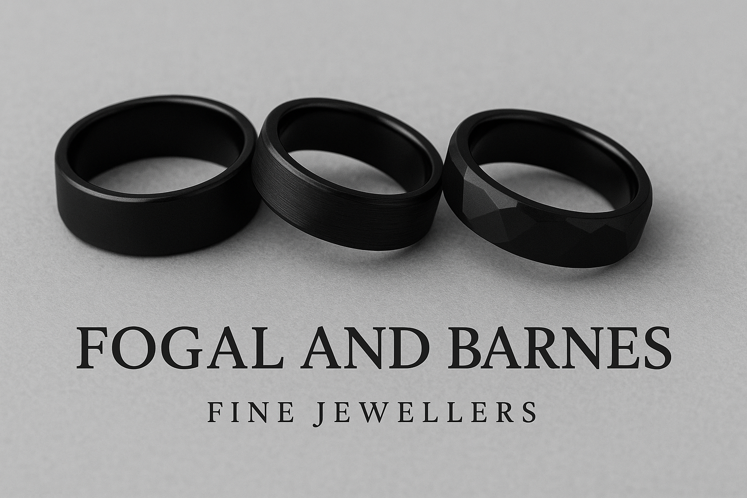 Harrogate Jewellers black mensa rings
