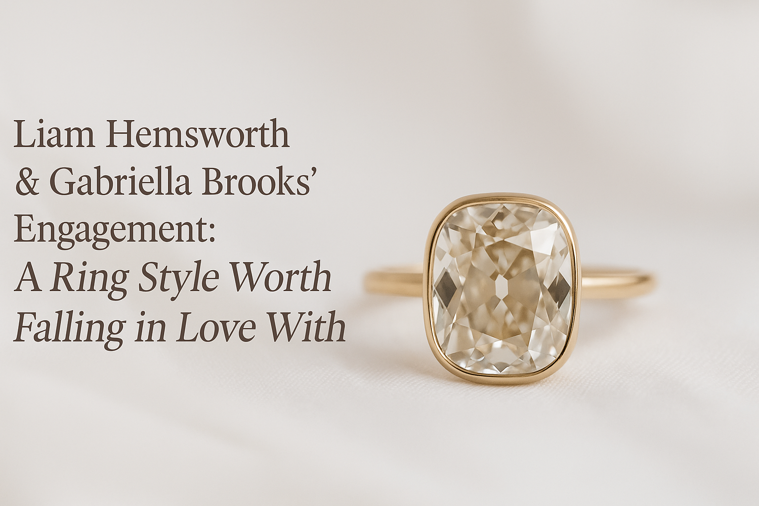 Liam hemsworth and Gabriella are engaged, cushion elongated old cuts are trending