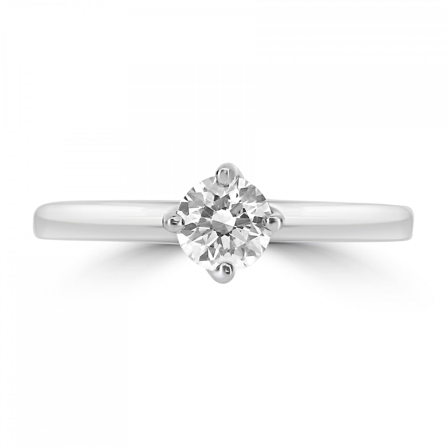 Round Brilliant Diamond Solitaire Twist Setting mount Engagement Ring Harrogate Fogal and Barnes