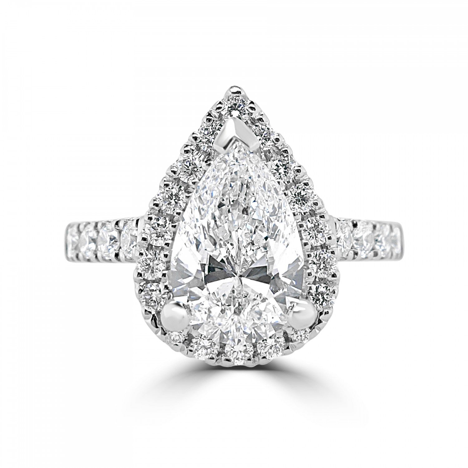 PEAR CUT DIAMOND HALO ENGAGEMENT RING