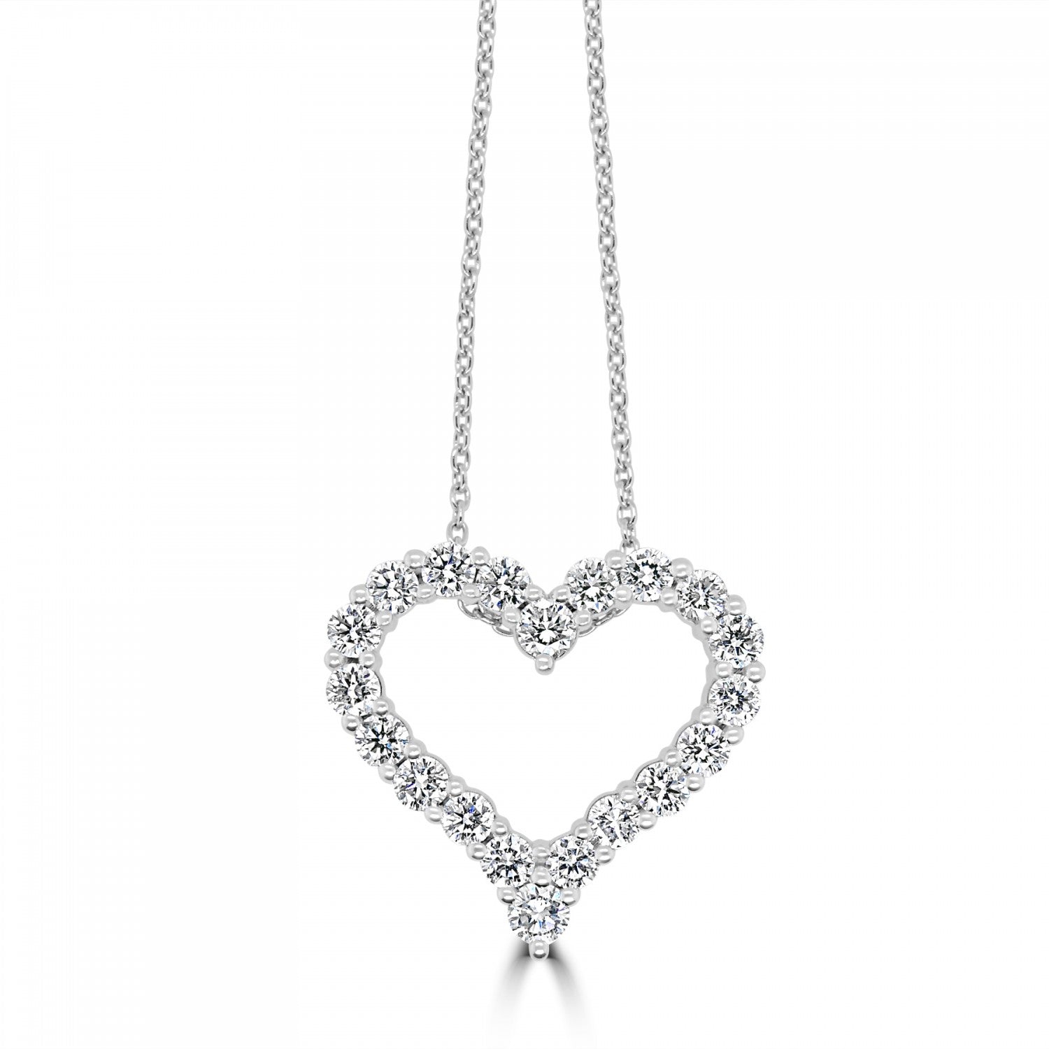 DIAMOND KISS WHITE GOLD PENDANT
