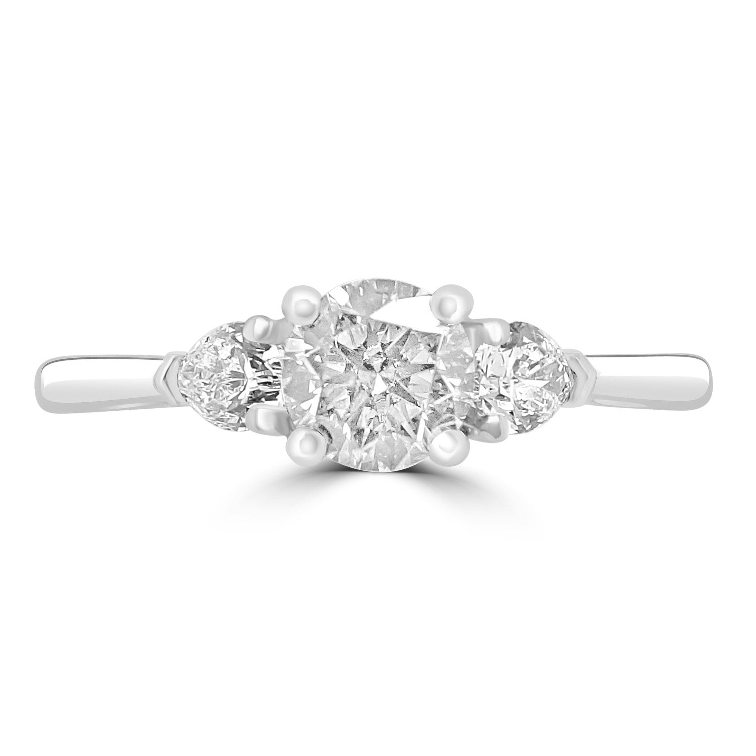 Round Brilliant Cut Diamond Trilogy Engagement Ring Harrogate Fogal and Barnes Fine Jewellers