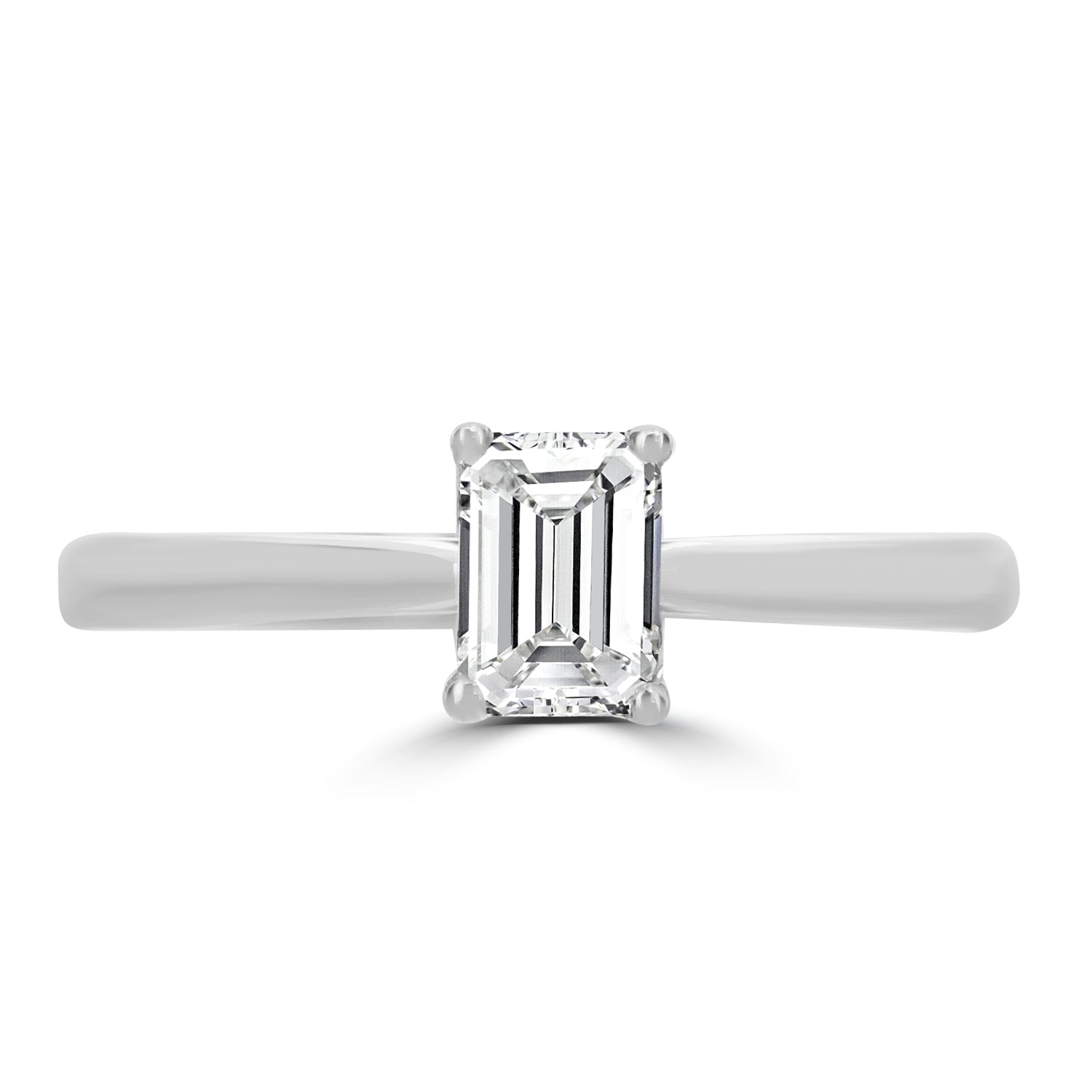EMERALD CUT DIAMOND SOLITAIRE ENGAGEMENT RING