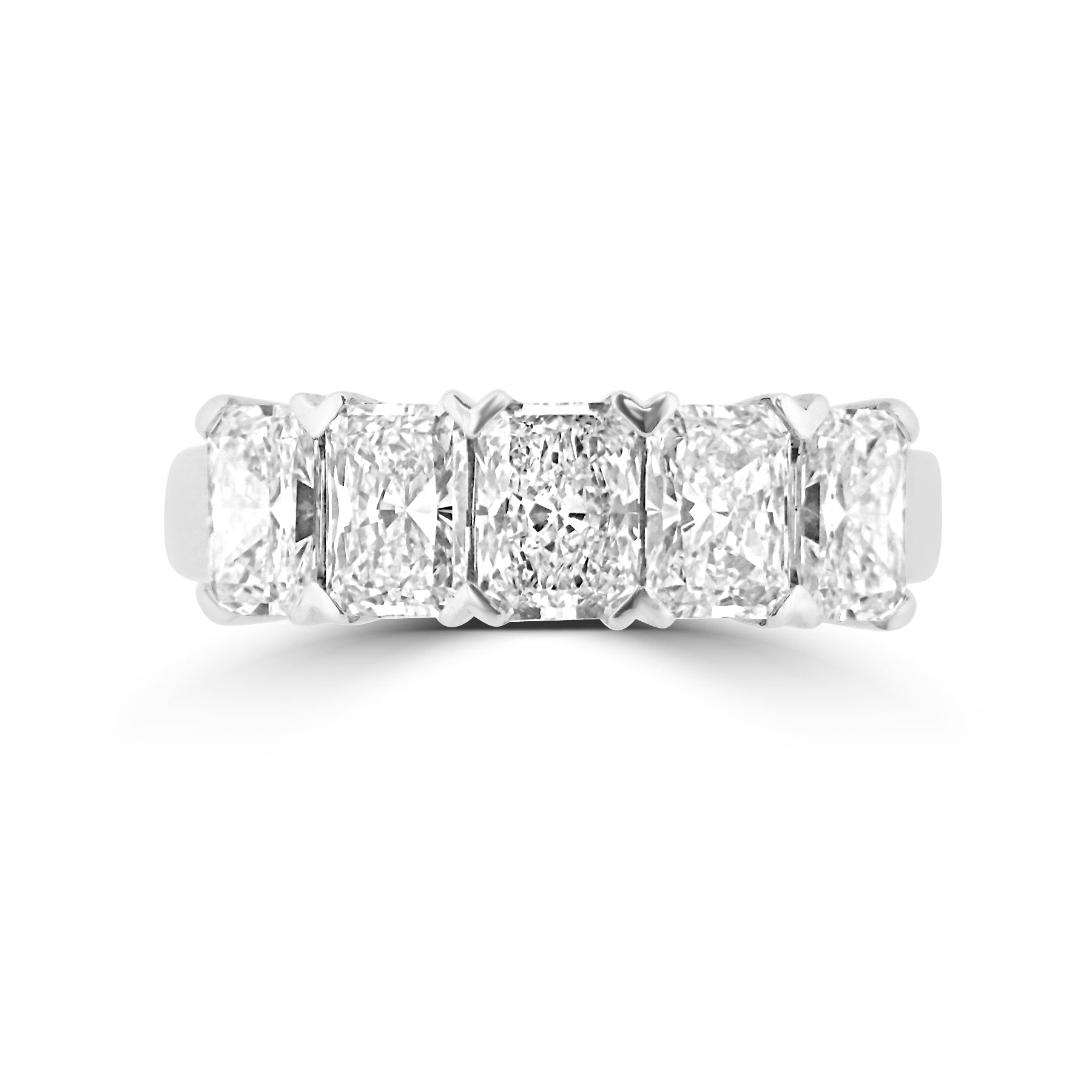 Radiant Cut Diamond 5 stone engagement ring Harrogate Fogal and Barnes Fine Jewellers set 18ct white gold or platinum