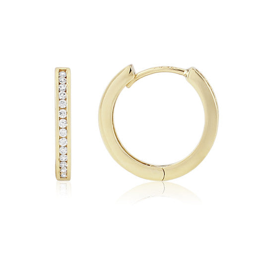 9CT YELLOW GOLD 2MM HOOP EARRINGS- HARROGATE JEWELLERY