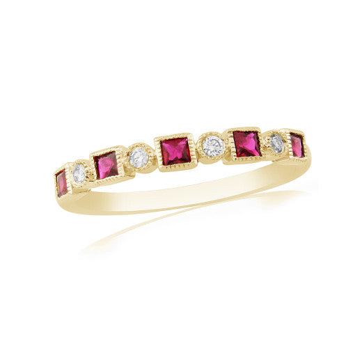 DIAMOND AND RUBY WEDDING/ETERNITY RING