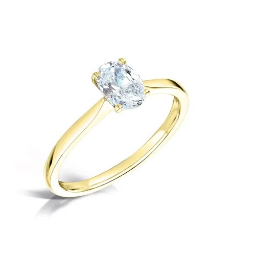 OVAL CUT DIAMOND SOLITAIRE ENGAGEMENT RING