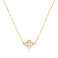 Yellow Gold Mother of Pearl Flower Necklace