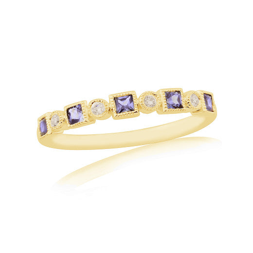 SAPPHIRE AND DIAMOND WEDDING/ ETERNITY RING