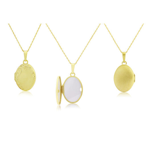 9K YELLOW GOLD HAND ENGRAVED LOCKET- HARROGATE