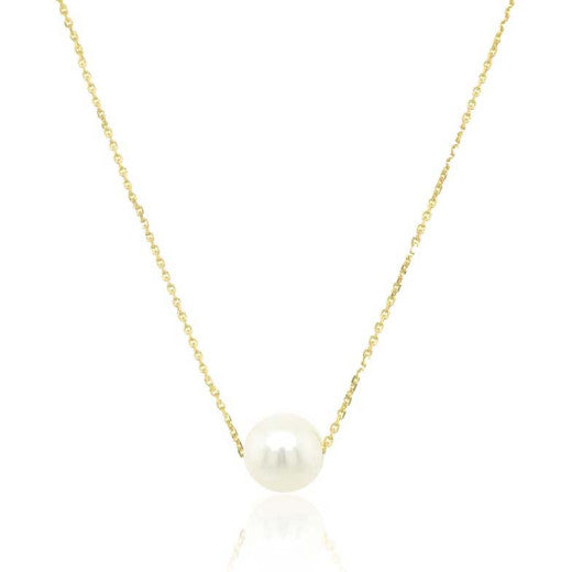 9K YELLOW GOLD PEARL NECKLACE- HARROGATE