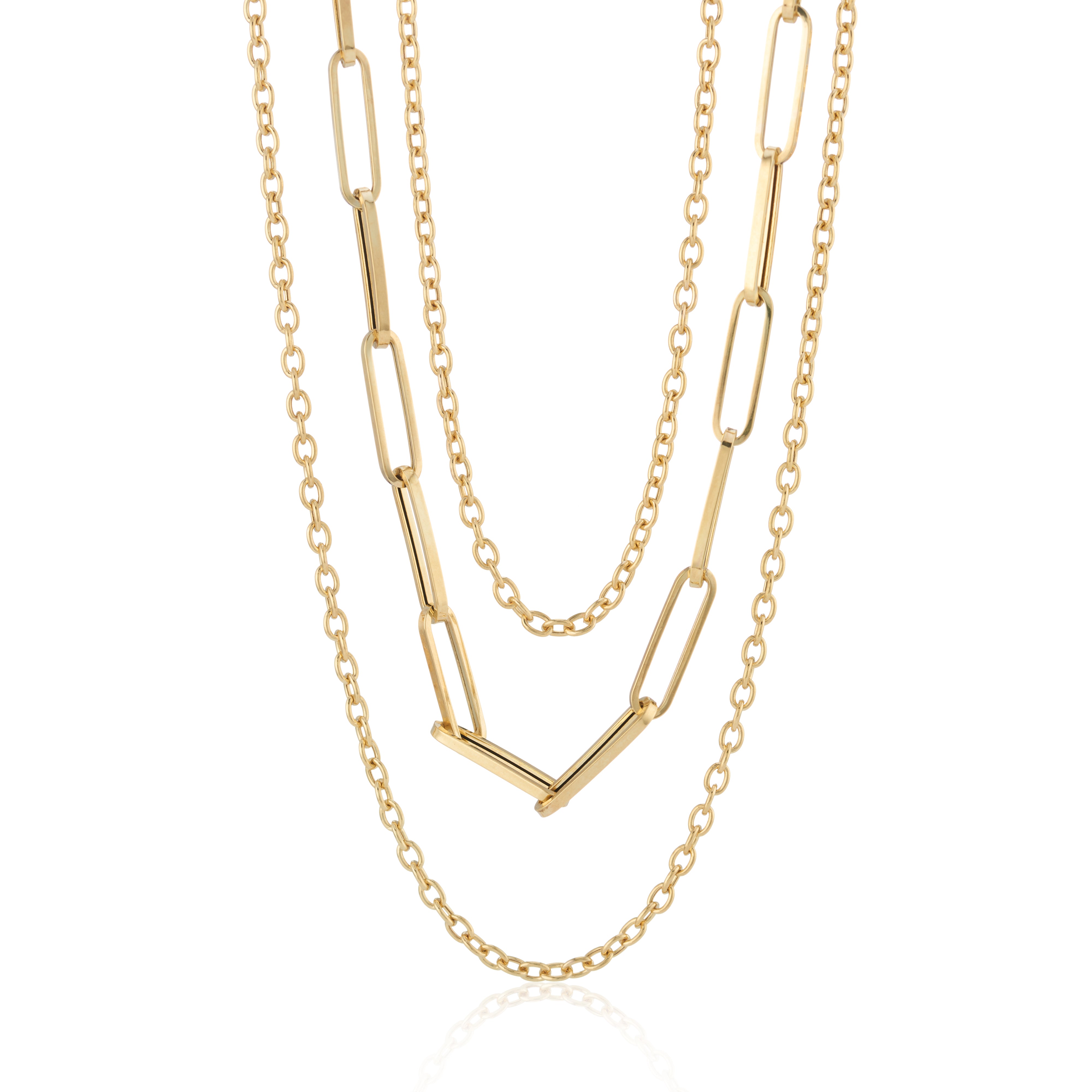 9K YELLOW GOLD MULTI STRAND NECKLACE- HARROGATE