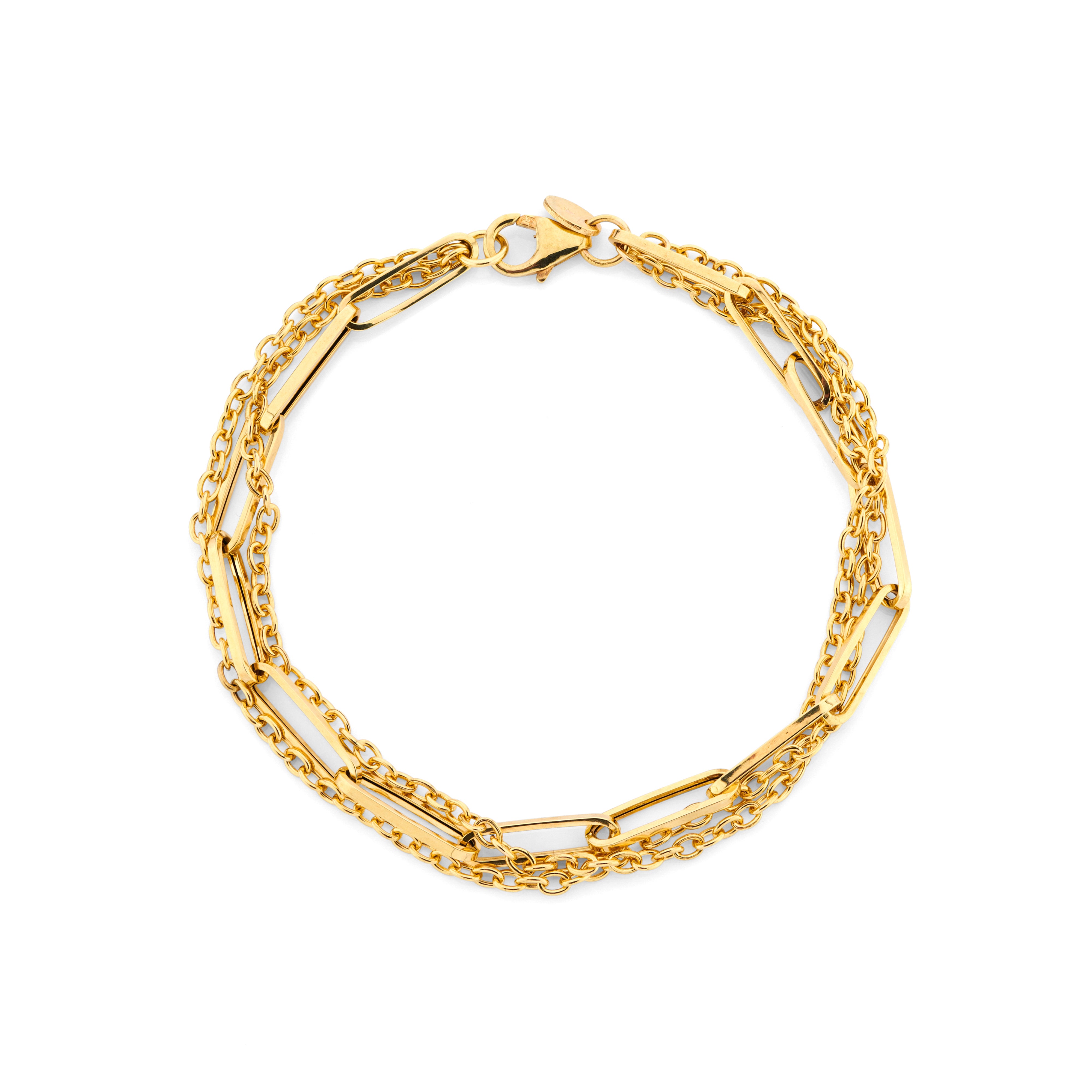 9K YELLOW GOLD MULTI STRAND BRACELET- HARROGATE