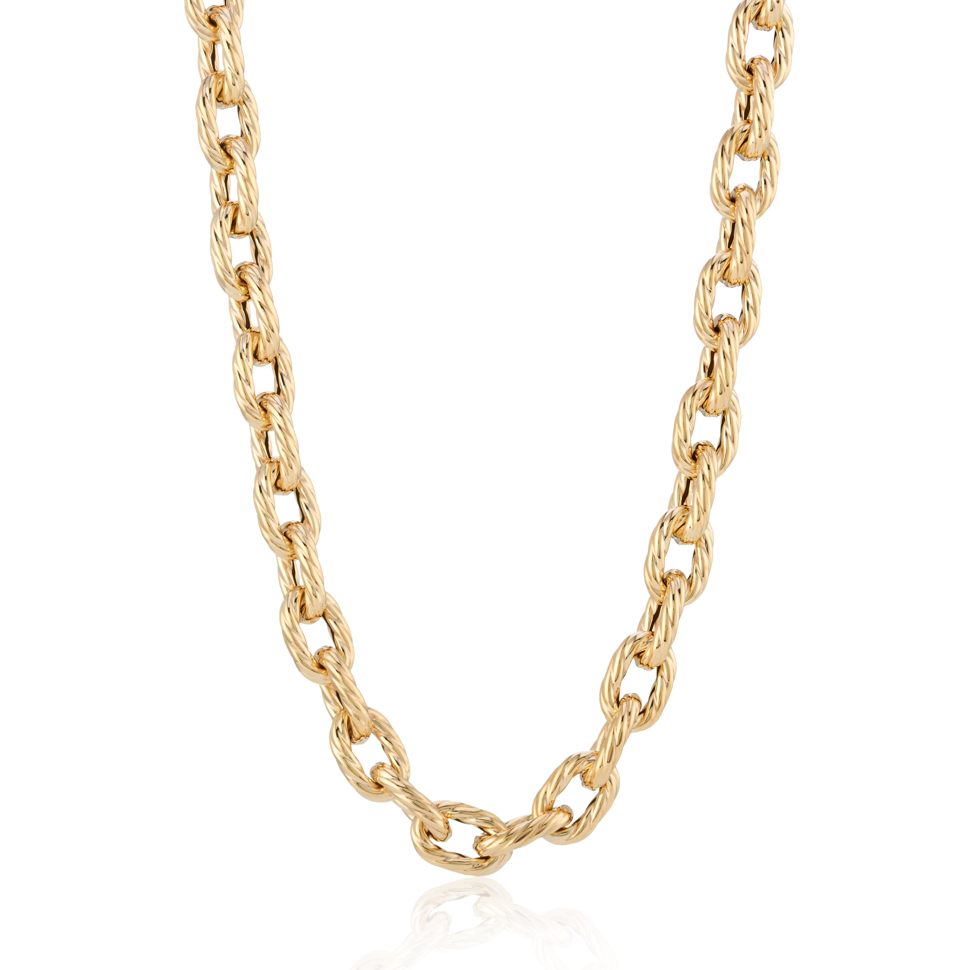 9K YELLOW GOLD ROPE STYLE NECKLACE- HARROGATE