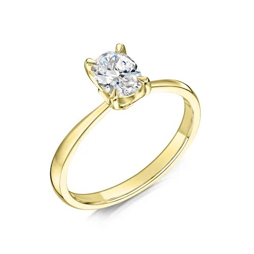 OVAL CUT DIAMOND SOLITAIRE ENGAGEMENT RING