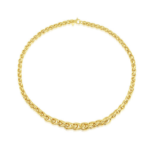9K YELLOW GOLD PALMIER NECKLACE- HARROGATE