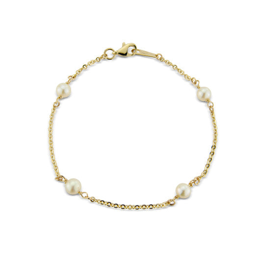 9K YELLOW GOLD PEARL NECKLACE- HARROGATE