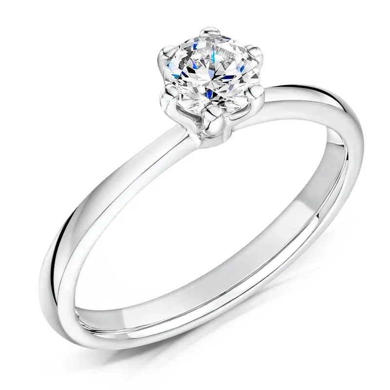 CLASSIC ROUND BRILLIANT DIAMOND SOLITAIRE ENGAGEMENT RING