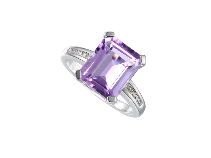 SILVER AMETHYST RING
