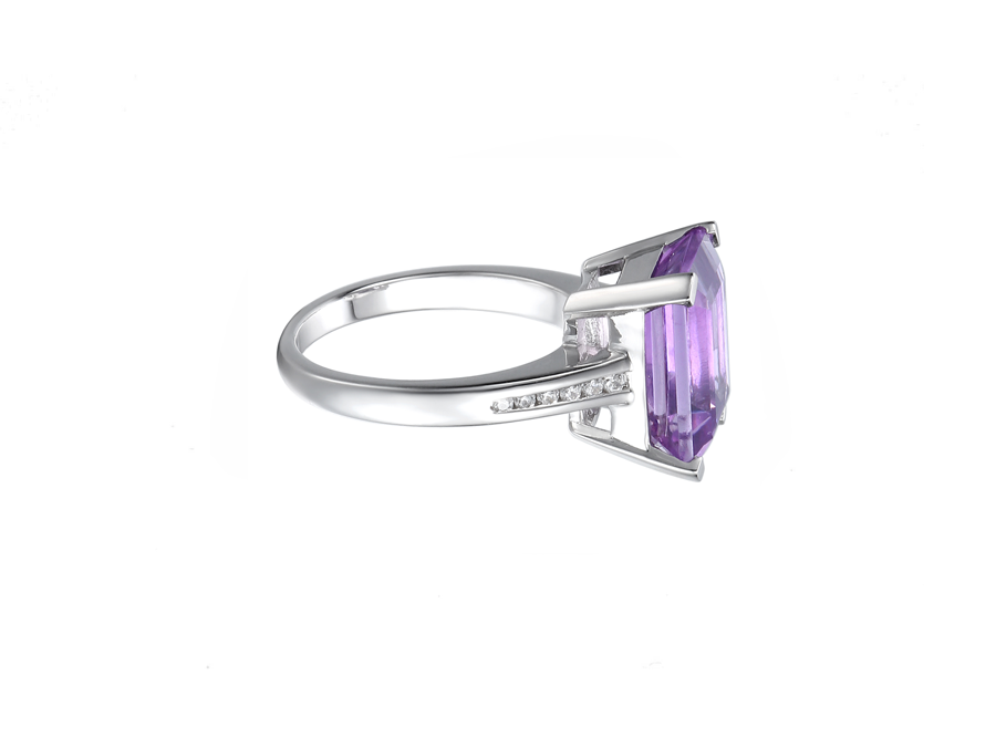 SILVER AMETHYST RING