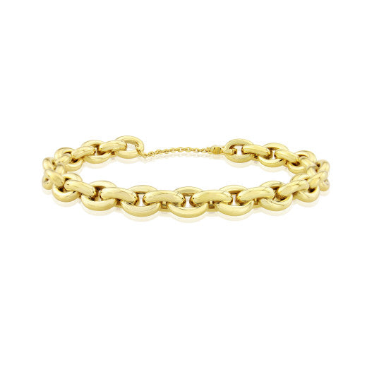 9K YELLOW GOLD LARGE BELCHER NECKLACE- HARROGATE