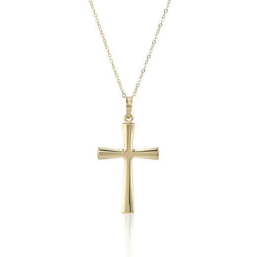 HARROGATE FINE 9K GOLD CROSS PENDANT NECKLACE