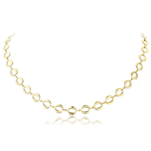 9K YELLOW GOLD OVAL LINK NECKLACE- HARROGATE