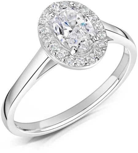 OVAL CUT DIAMOND HALO CLUSTER ENGAGEMENT RING