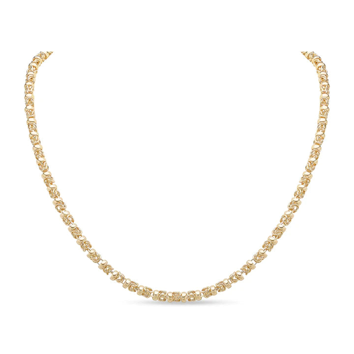 9K YELLOW GOLD BYZANTINE NECKLACE- HARROGATE