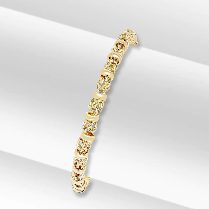 YELLOW GOLD BYZANTINE BRACELET