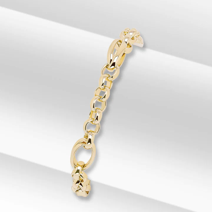 YELLOW GOLD FANCY BELCHER BRACELET