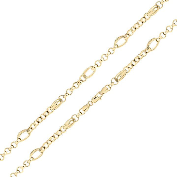 YELLOW GOLD FANCY BELCHER BRACELET