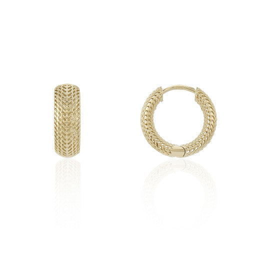 EXQUISITE 9K YELLOW GOLD FILIGREE HOOP EARRINGS- HARROGATE