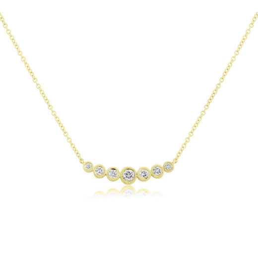 9K GOLD GRADUATING DIAMOND NECKLACE- HARROGATE