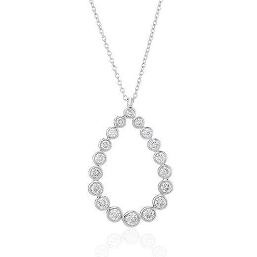 18K YELLOW GOLD LARGE PEAR BUBBLE NECKLACE- HARROGATE