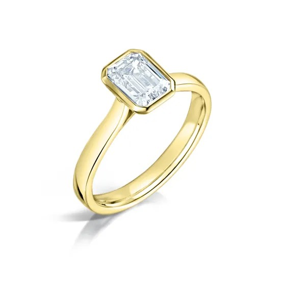 EMERALD CUT DIAMOND SOLITAIRE ENGAGEMENT RING
