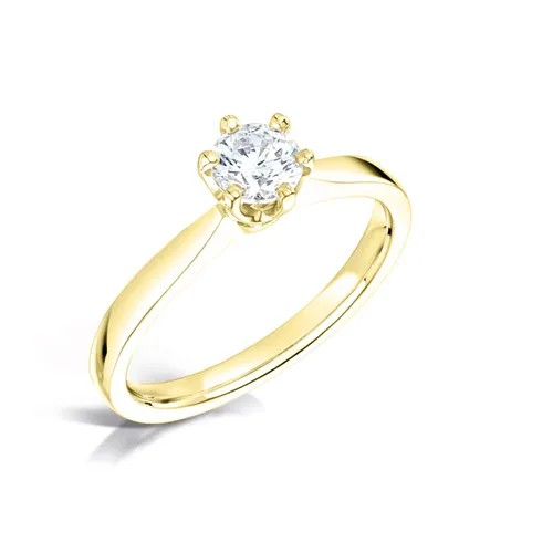 Round Brilliant Diamond Center Solitaire with diamond band engagement ring Harrogate Fogal and Barnes Fine Jewellers