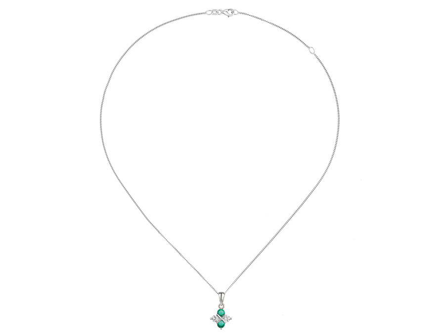 RUBY AND CZ SERENITY SILVER NECKLACE