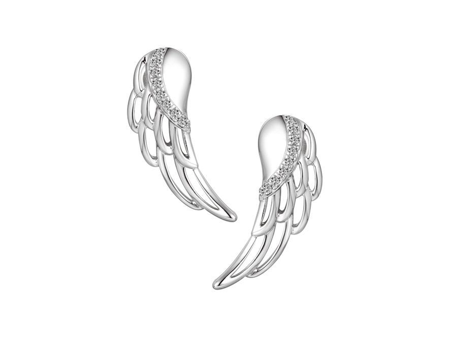 ANGELICA WINGS SILVER EARRINGS