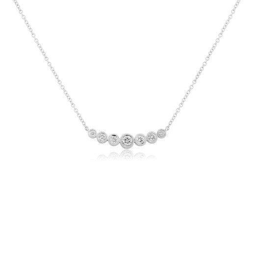 9K GOLD GRADUATING DIAMOND NECKLACE- HARROGATE