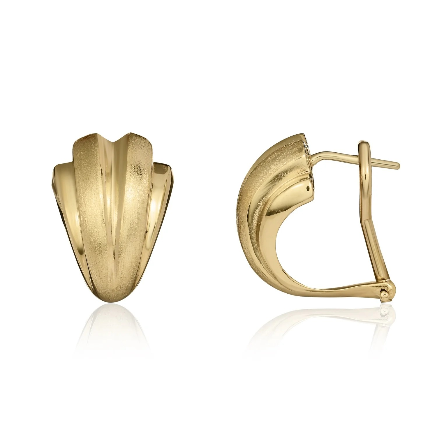 9k yellow gold modern polished earrings, unique fogal and barnes jewellers harrogate. excellent gifts in Harrogate