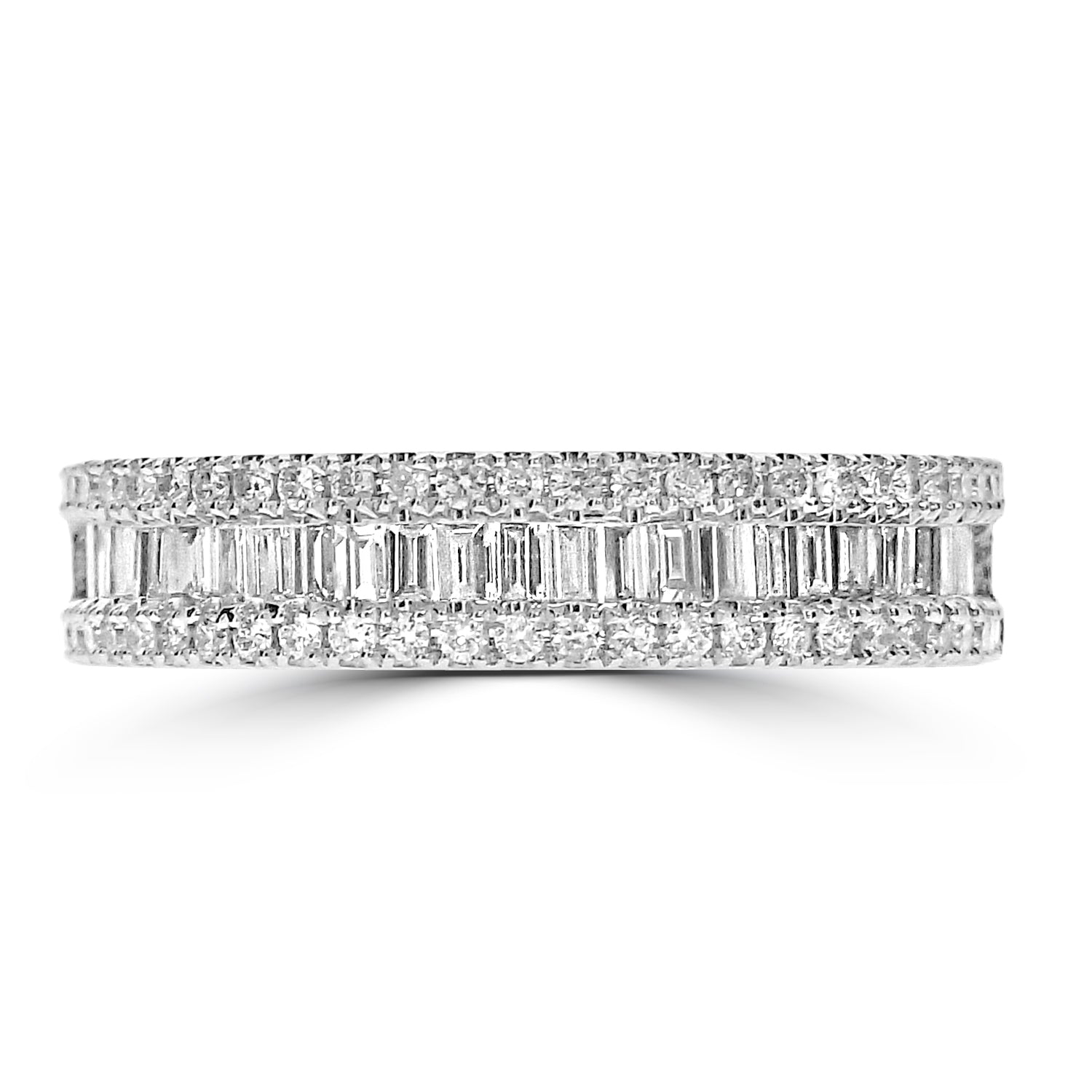 BAGUETTE AND ROUND DIAMOND WEDDING/ETERNITY RING