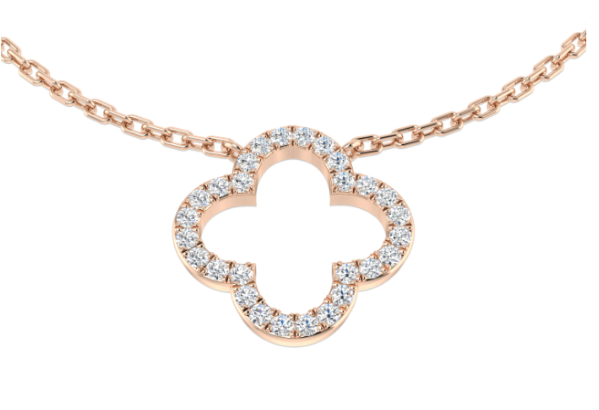 FINE DIAMOND CLOVER NECKLACE