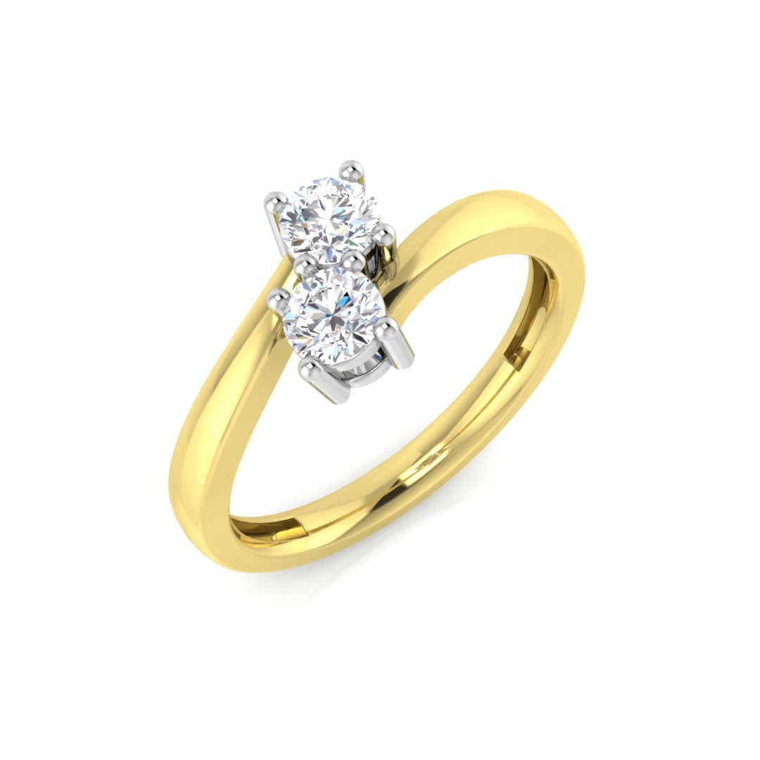 Round Brilliant Diamond Toi et Moi Double Diamond Engagement Ring Harrogate Fogal and Barnes Fine Jewellers