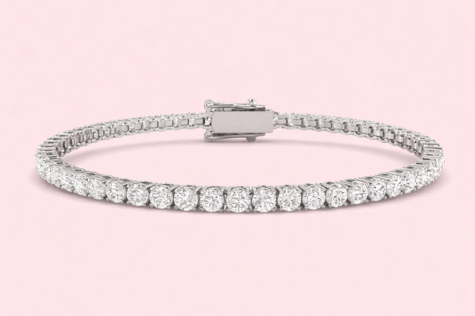 Luxury lab-grown diamond tennis bracelet in yellow and white gold, bespoke fine jewellery by Fogal and Barnes Harrogate UK