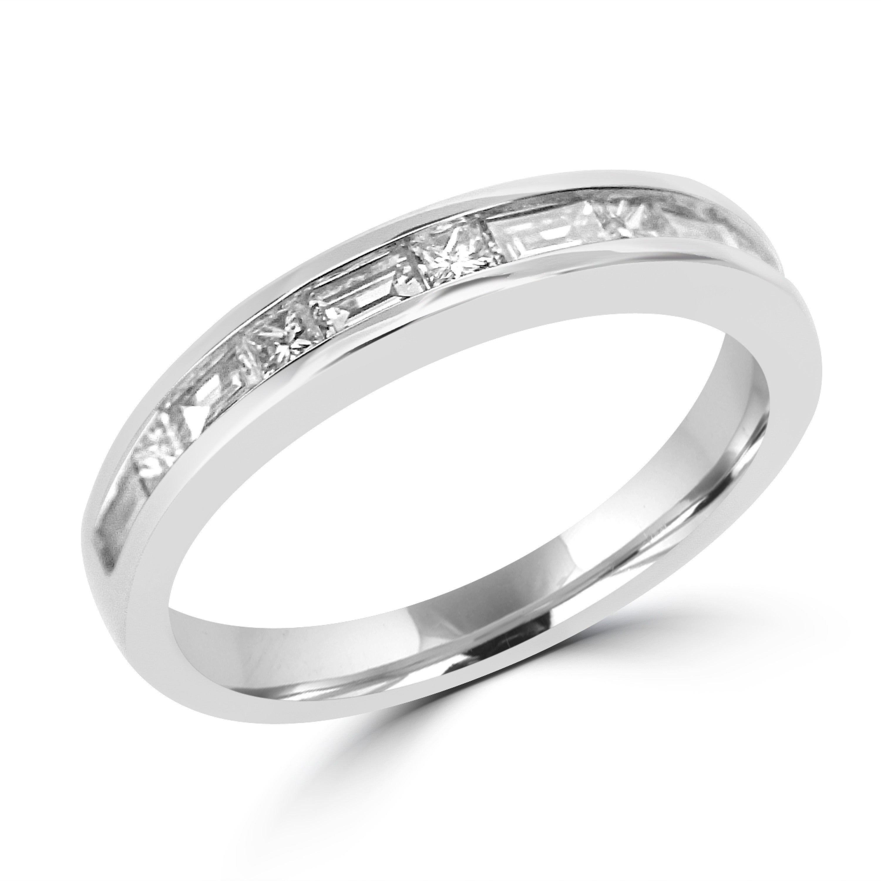 MIXED CUT CHANNEL SET DIAMOND WEDDING / ETERNITY RING