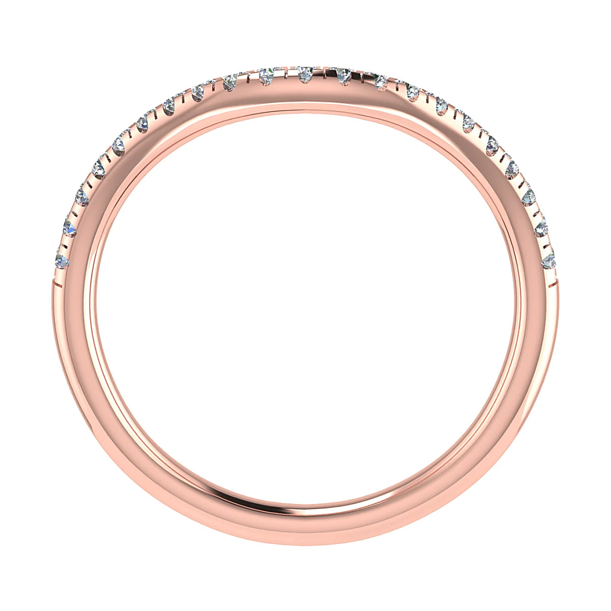 CURVED DIAMOND SET WEDDING ETERNITY RING
