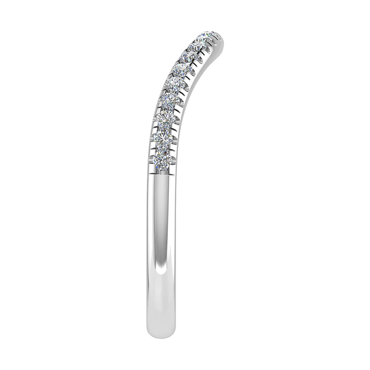CURVED DIAMOND SET WEDDING ETERNITY RING