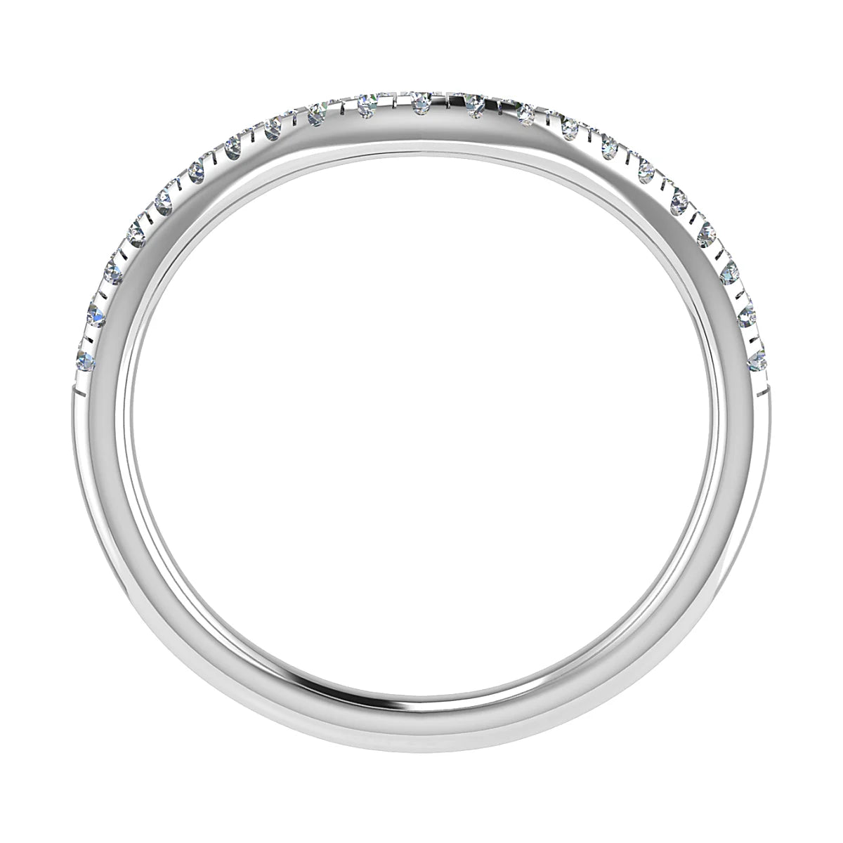 CURVED DIAMOND SET WEDDING ETERNITY RING